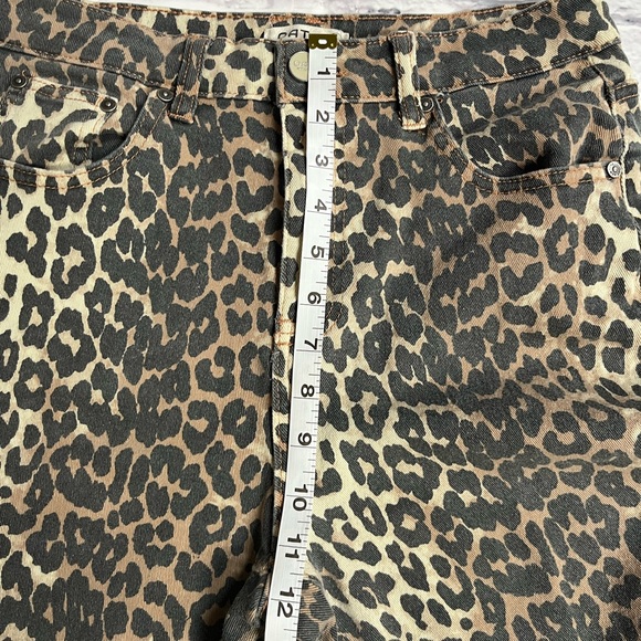 Oat New York Anthropologie Wide Leg Jeans Leopard print 6 - Picture 4 of 9